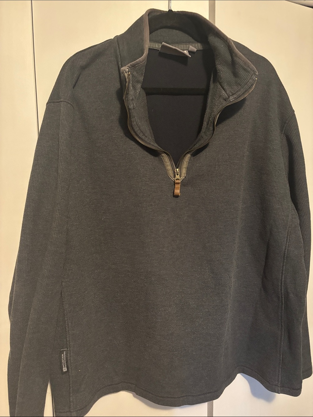 Men's Olive Green Half-Zip Sweater Pullover